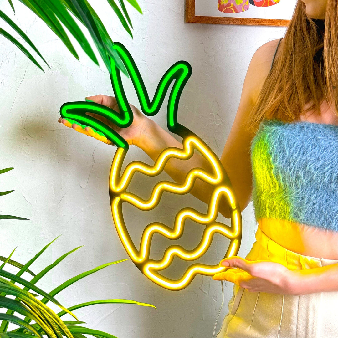 Ananas - Neon Wall Art, | Hoagard