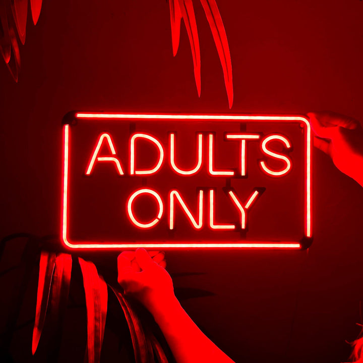 Adults Only - Neon Wall Art, | Hoagard