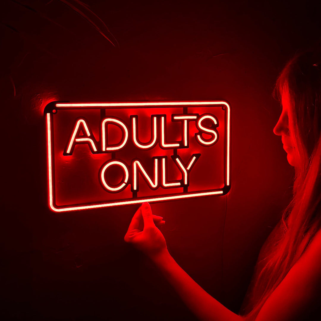 Adults Only - Neon Wall Art, Without Remote Control | Hoagard