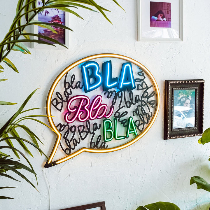 Bla Bla - Neon Wall Art, | Hoagard