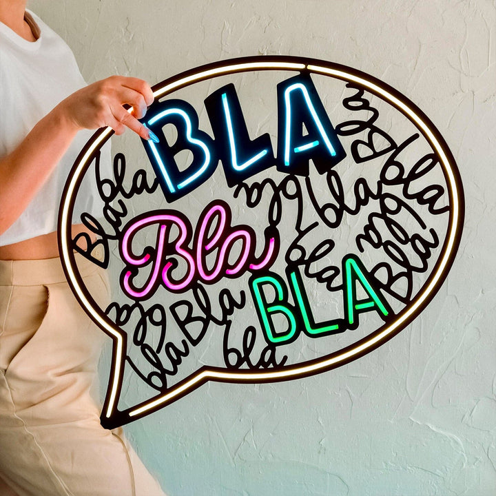 Bla Bla - Neon Wall Art, | Hoagard