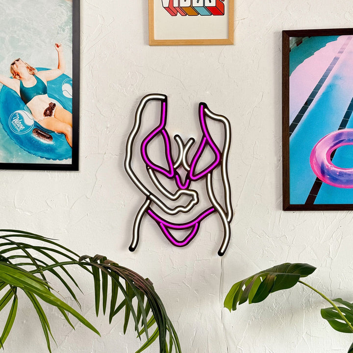 Bikini Girl - Neon Wall Art, | Hoagard.co