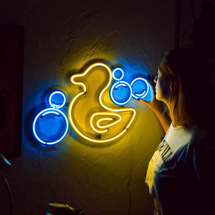 Rubber Duck - Neon Wall Art, | Hoagard