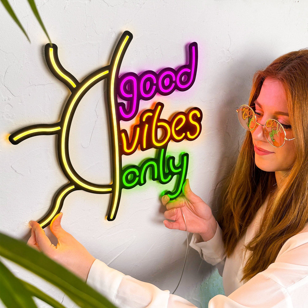 Good Vibes Only - Neon Wall Art, | Hoagard.co