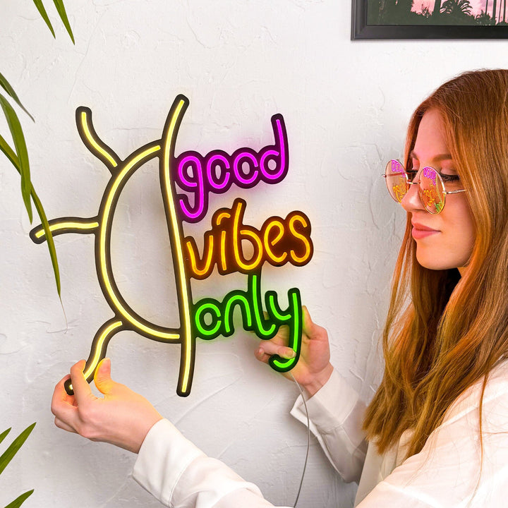 Good Vibes Only - Neon Wall Art, | Hoagard.co