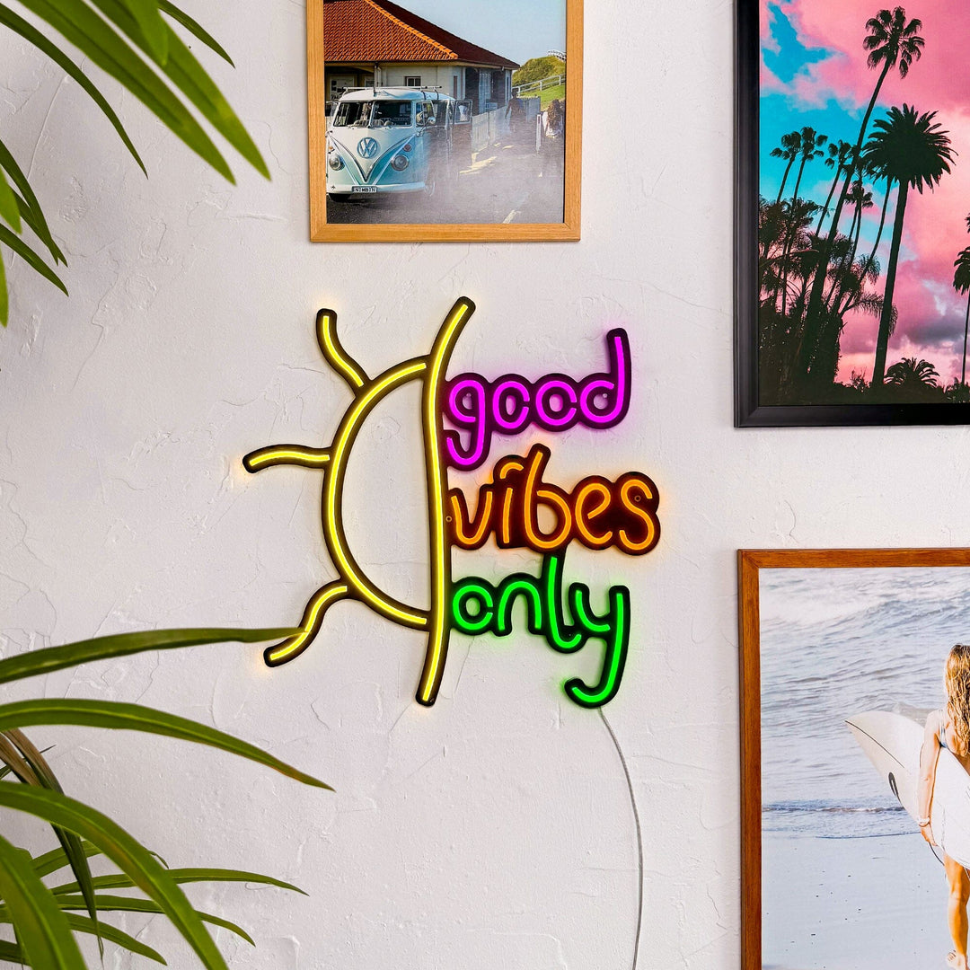 Good Vibes Only - Neon Wall Art, | Hoagard.co