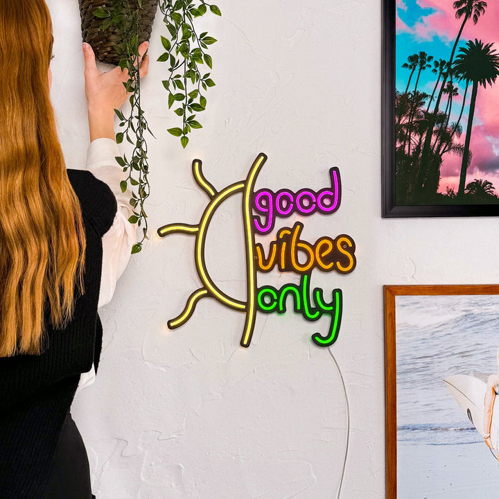 Good Vibes Only - Neon Wall Art, | Hoagard.co