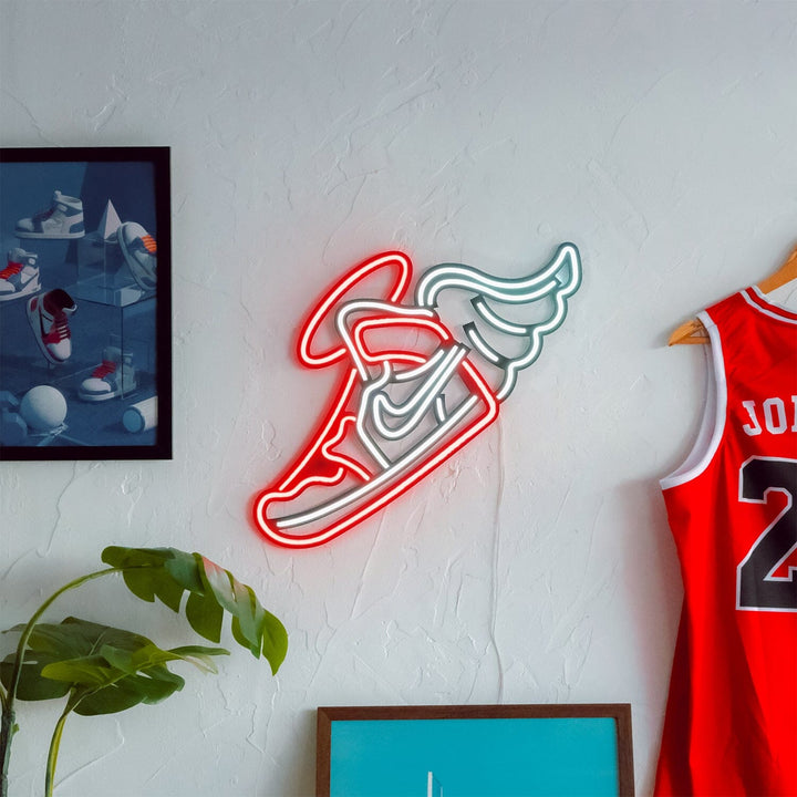 Flying Jordan - Neon Wall Art, | Hoagard