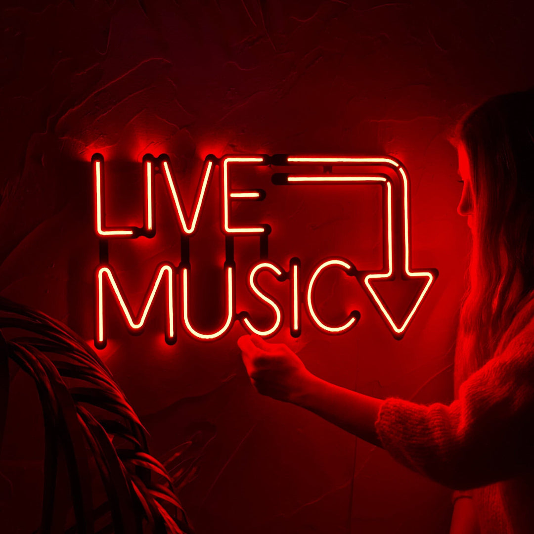 Live Music - Neon Wall Art, | Hoagard