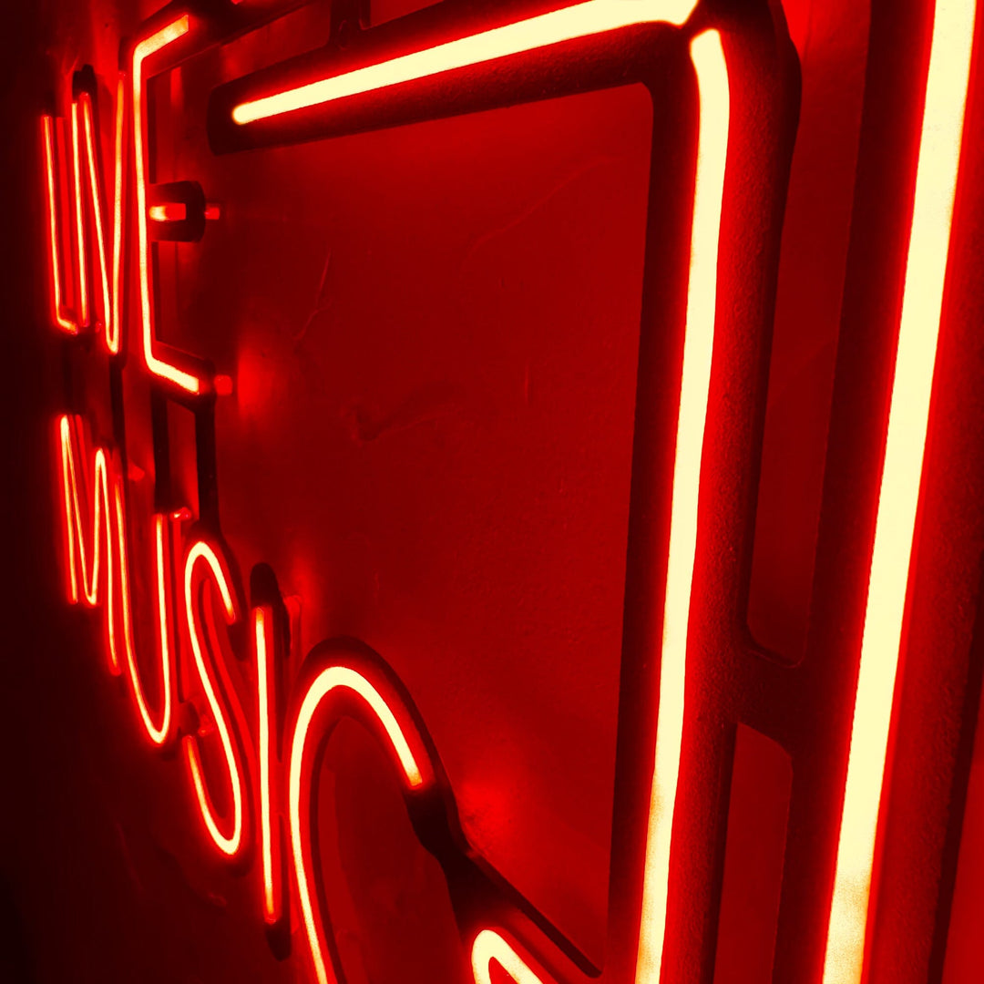 Live Music - Neon Wall Art, | Hoagard