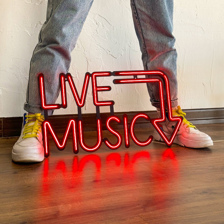 Live Music - Neon Wall Art, | Hoagard