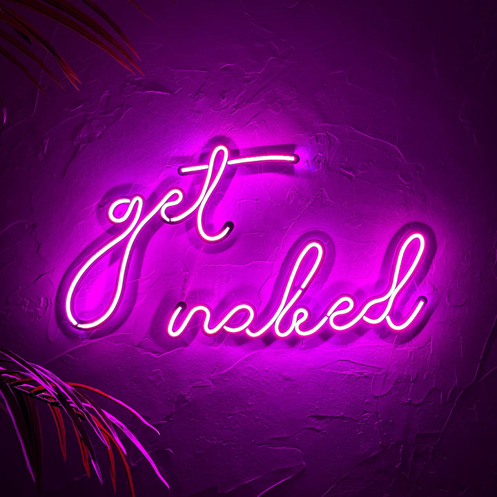 Naked - Neon Wall Art, | Hoagard