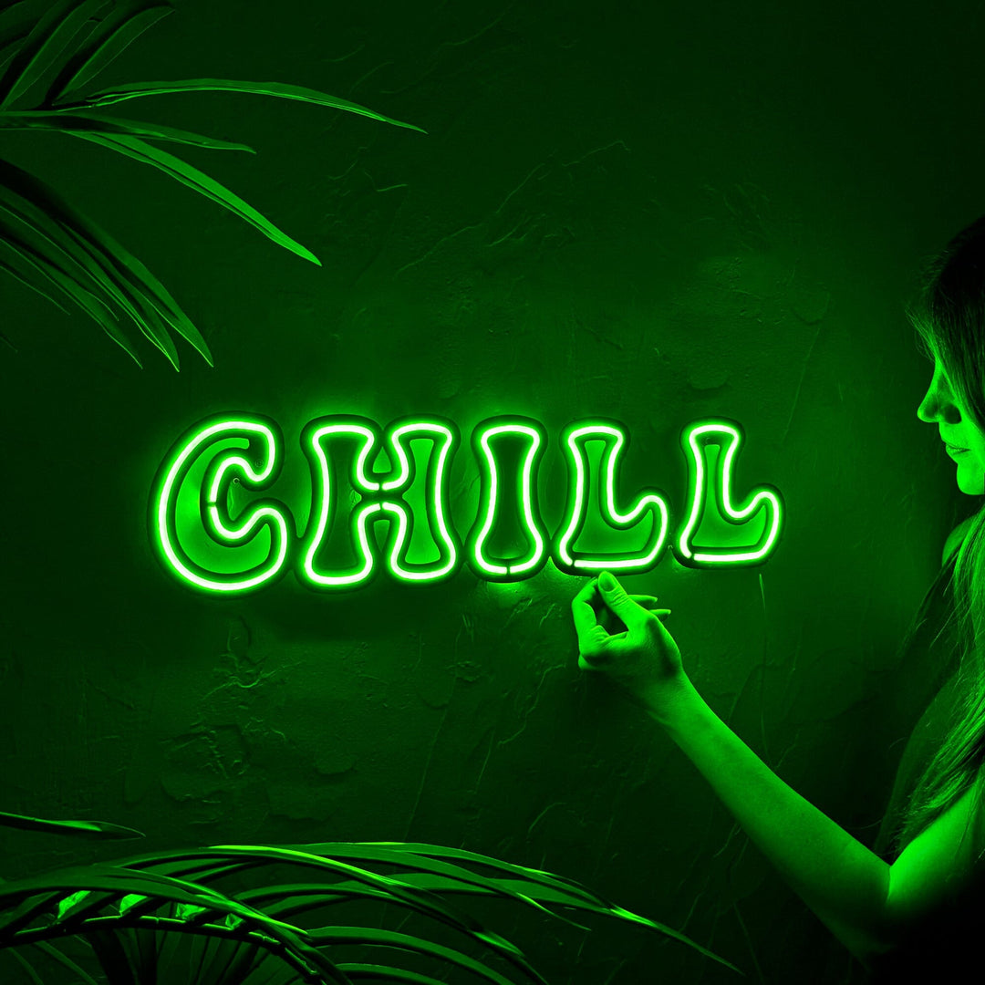 Chill - Neon Wall Art, Without Remote Control | Hoagard.co