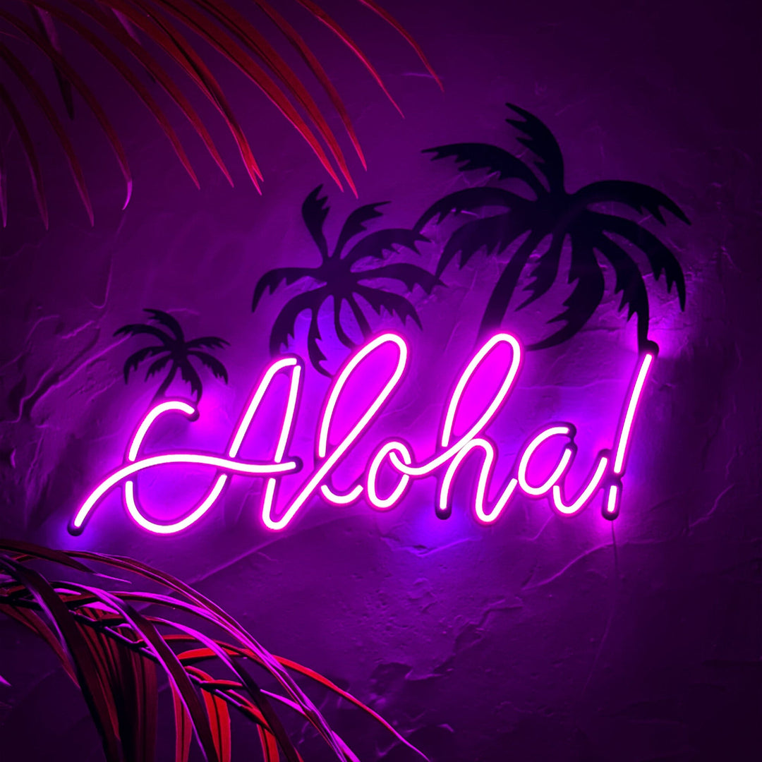 Aloha - Neon Wall Art, | Hoagard