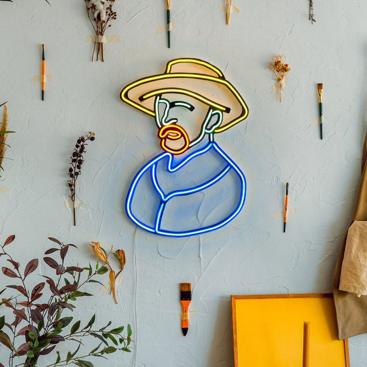 Van Gogh - Neon Wall Art, | Hoagard.co