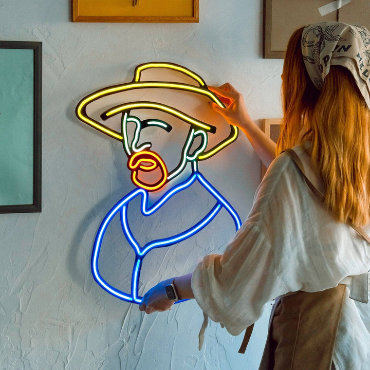 Van Gogh - Neon Wall Art, | Hoagard.co