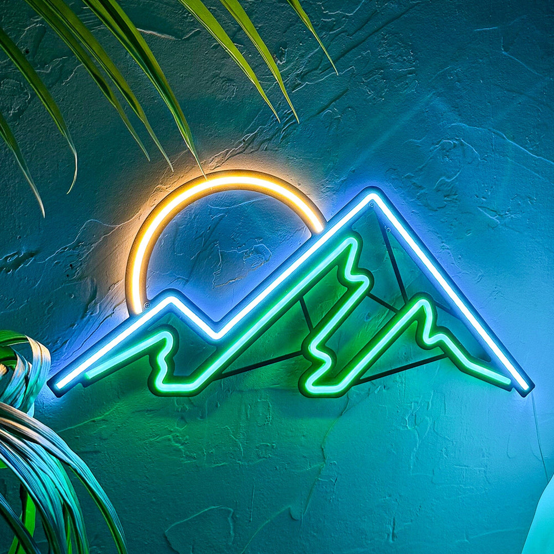 Mountain - Neon Wall Art, | Hoagard.co