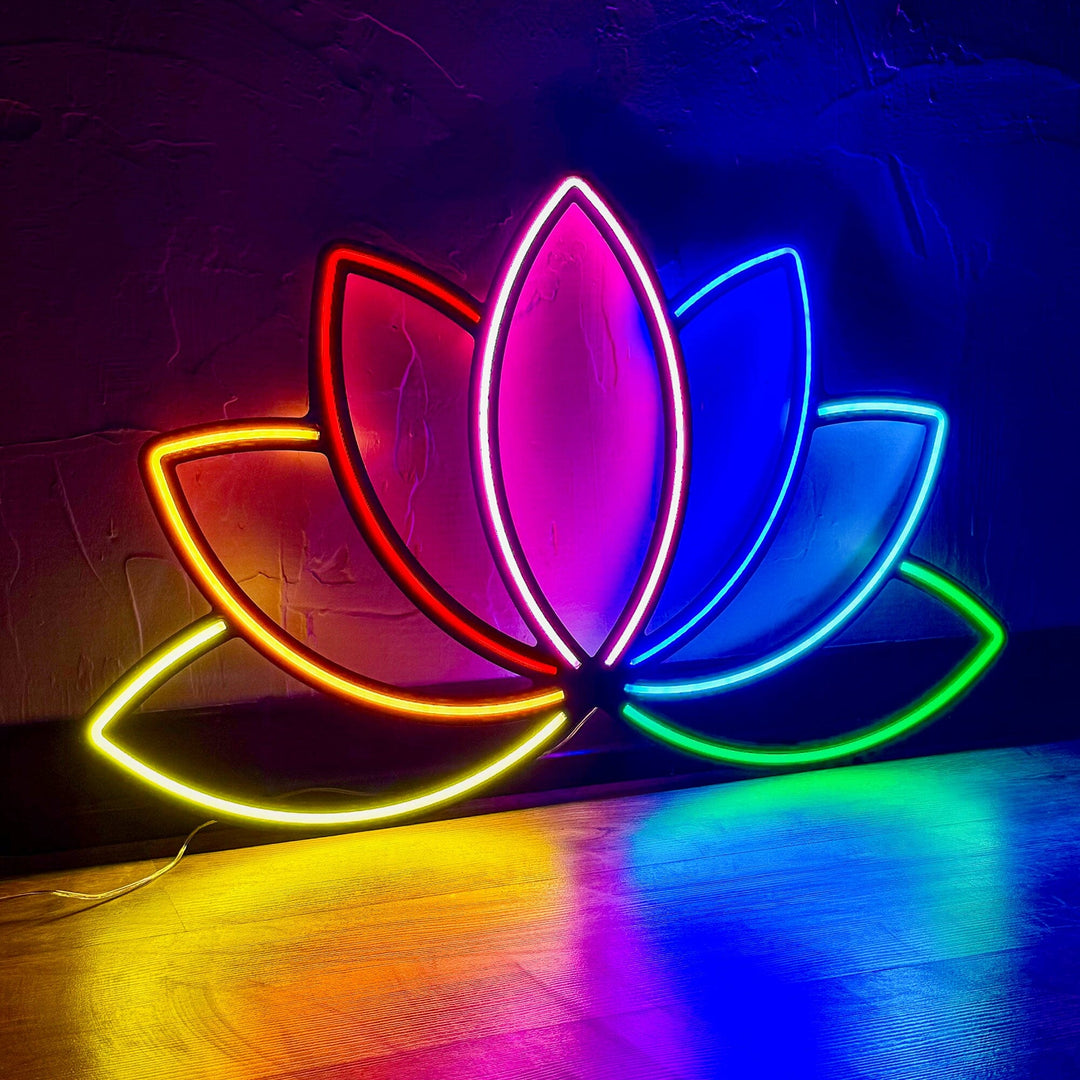 Lotus Flower - Neon Wall Art, | Hoagard.co