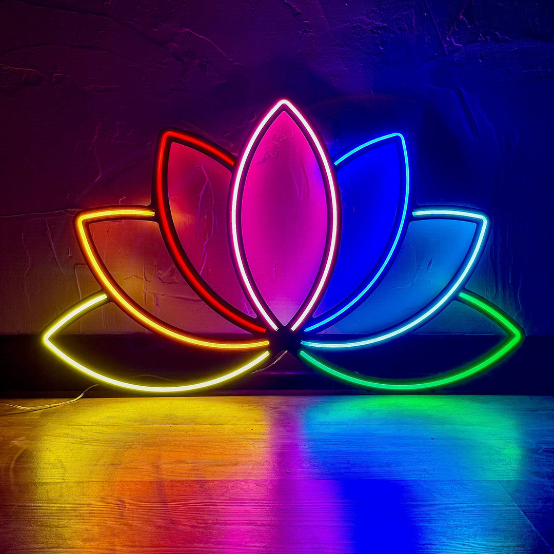 Lotus Flower - Neon Wall Art, | Hoagard.co