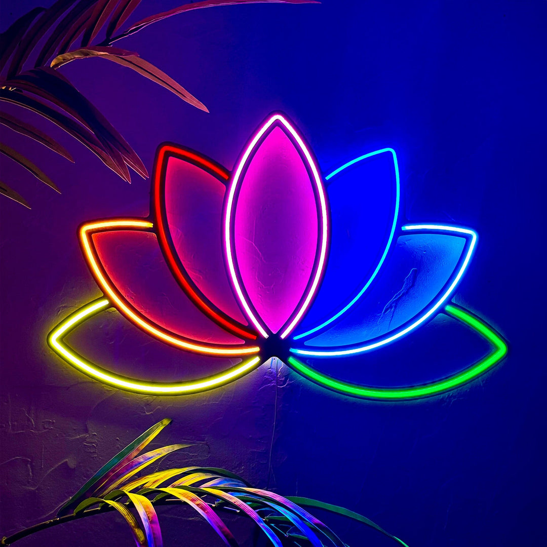 Lotus Flower - Neon Wall Art, | Hoagard.co