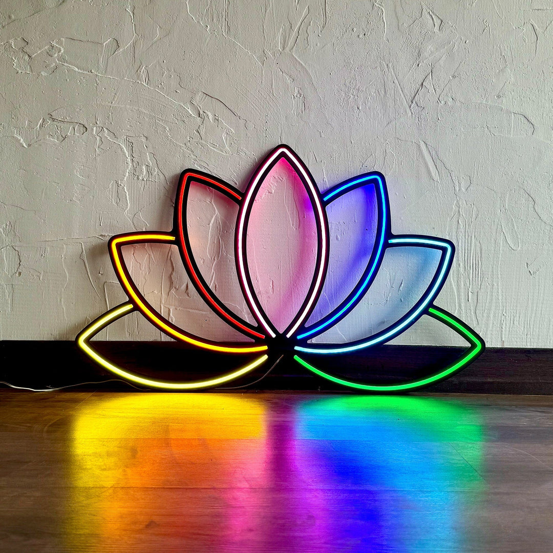 Lotus Flower - Neon Wall Art, | Hoagard.co