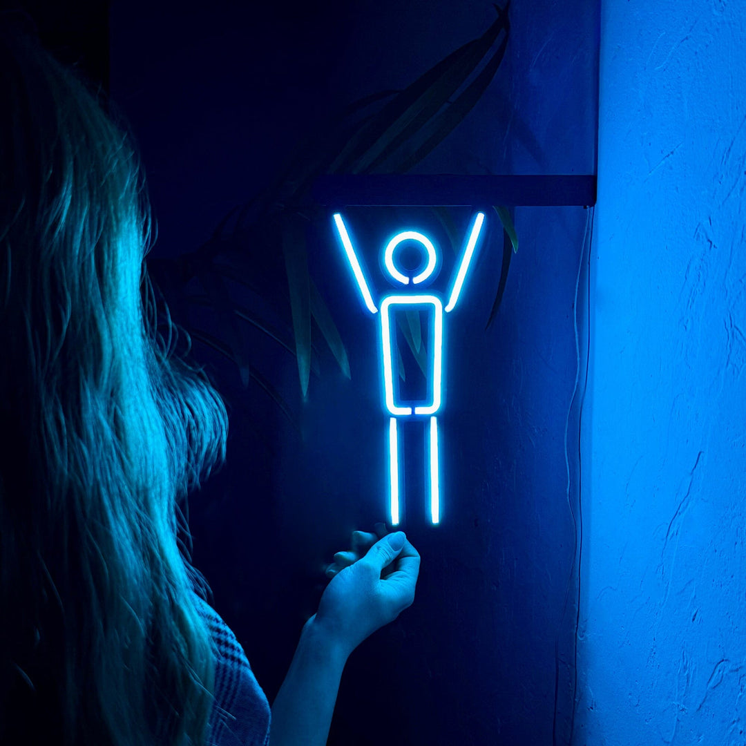 Man WC Icon - Neon Wall Art, | Hoagard.co