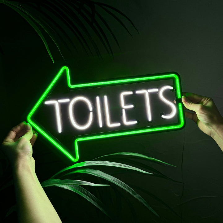 Toilets Sign - Neon Wall Art, | Hoagard.co