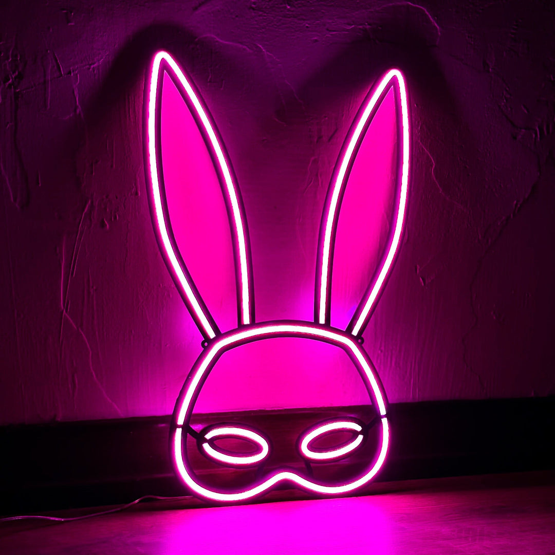 Rabbit Mask - Neon Wall Art, | Hoagard.co