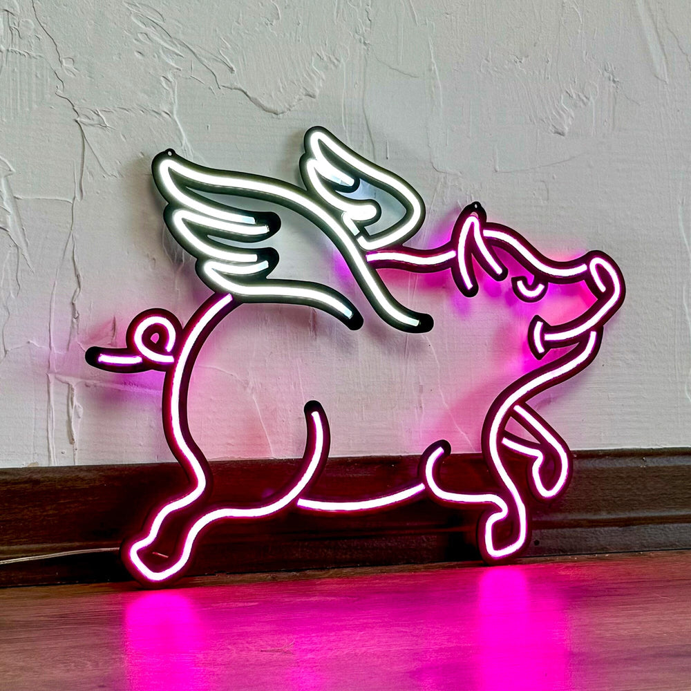 Piggy - Neon Wall Art, | Hoagard.co