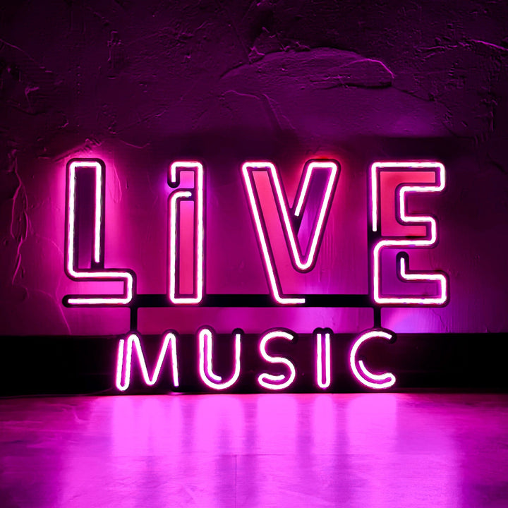 Live Music 02 - Neon Wall Art, | Hoagard.co