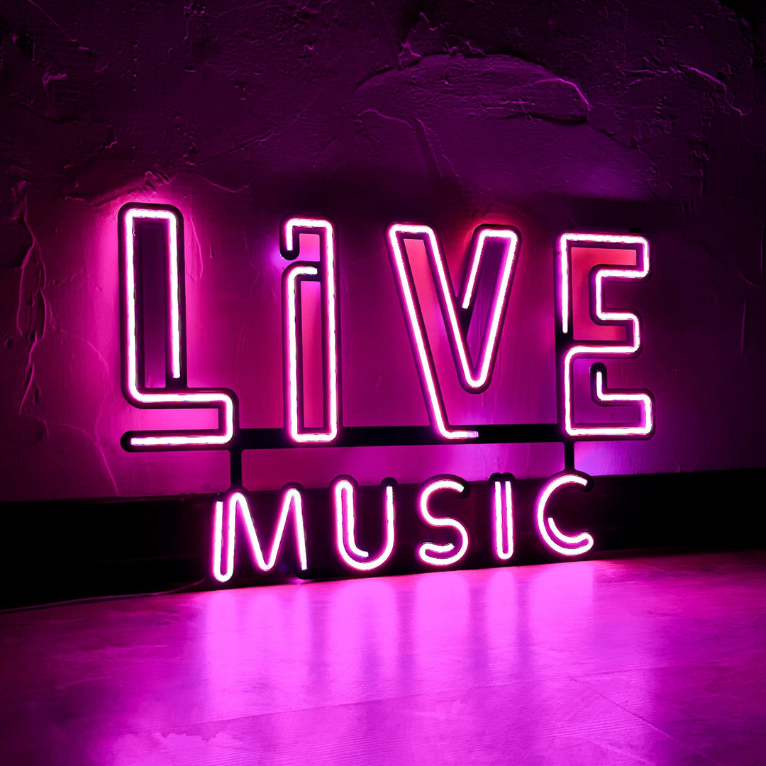 Live Music 02 - Neon Wall Art, | Hoagard.co