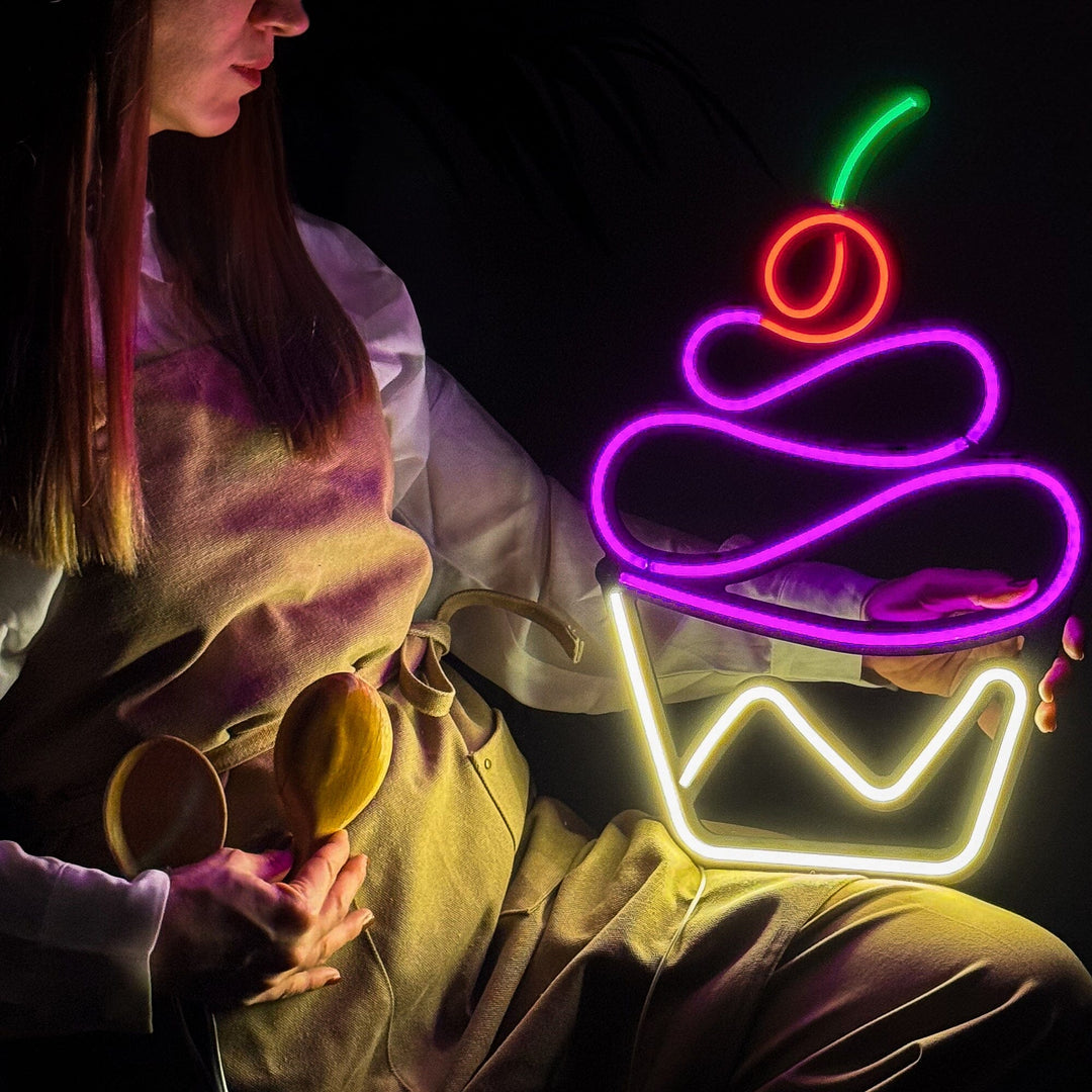 Cupcake - Neon Wall Art, | Hoagard