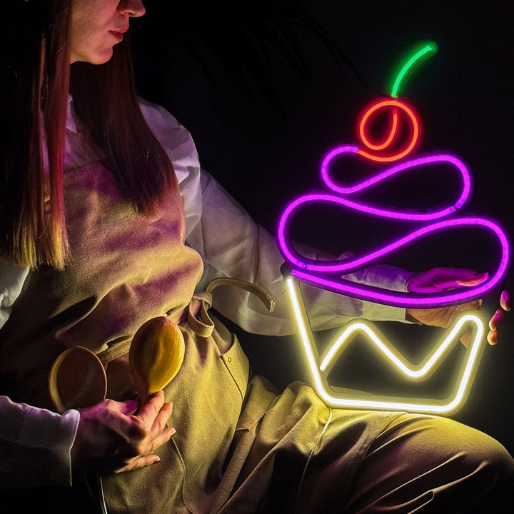 Cupcake - Neon Wall Art, | Hoagard