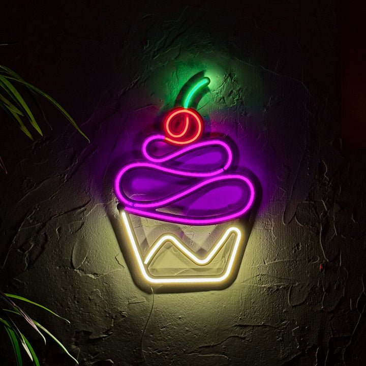 Cupcake - Neon Wall Art, | Hoagard