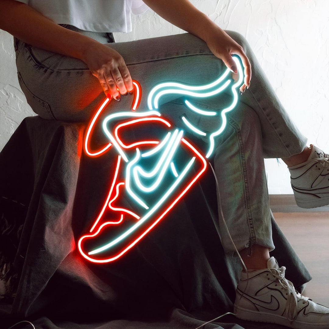 Flying Jordan - Neon Wall Art, | Hoagard