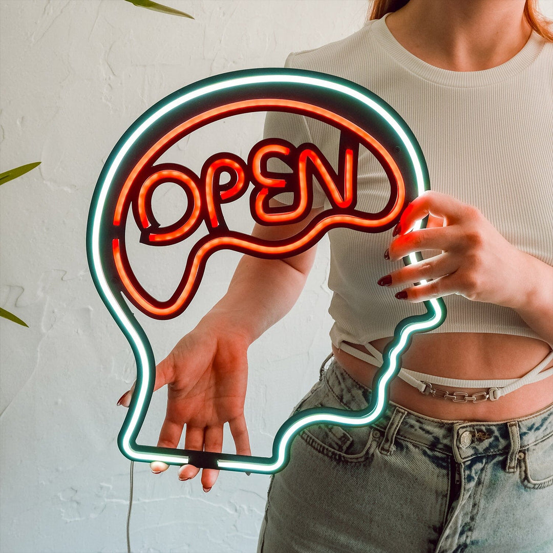 Open Mind - Neon Wall Art, | Hoagard