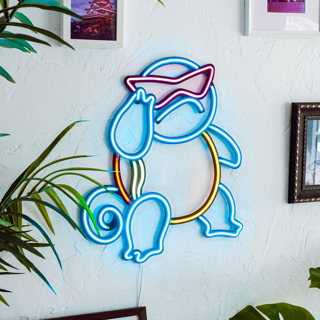 Squirtle - Neon Wall Art, | Hoagard.co