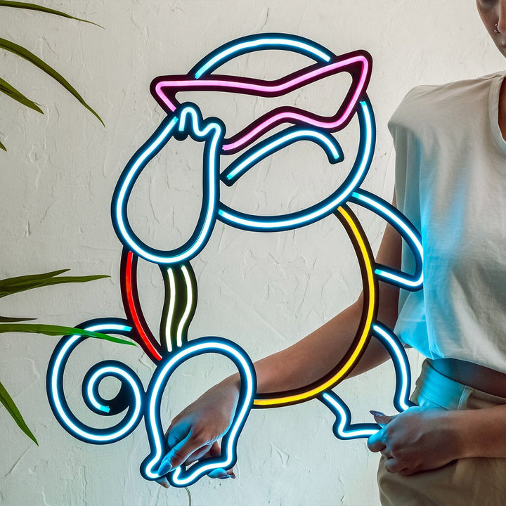 Squirtle - Neon Wall Art, | Hoagard.co