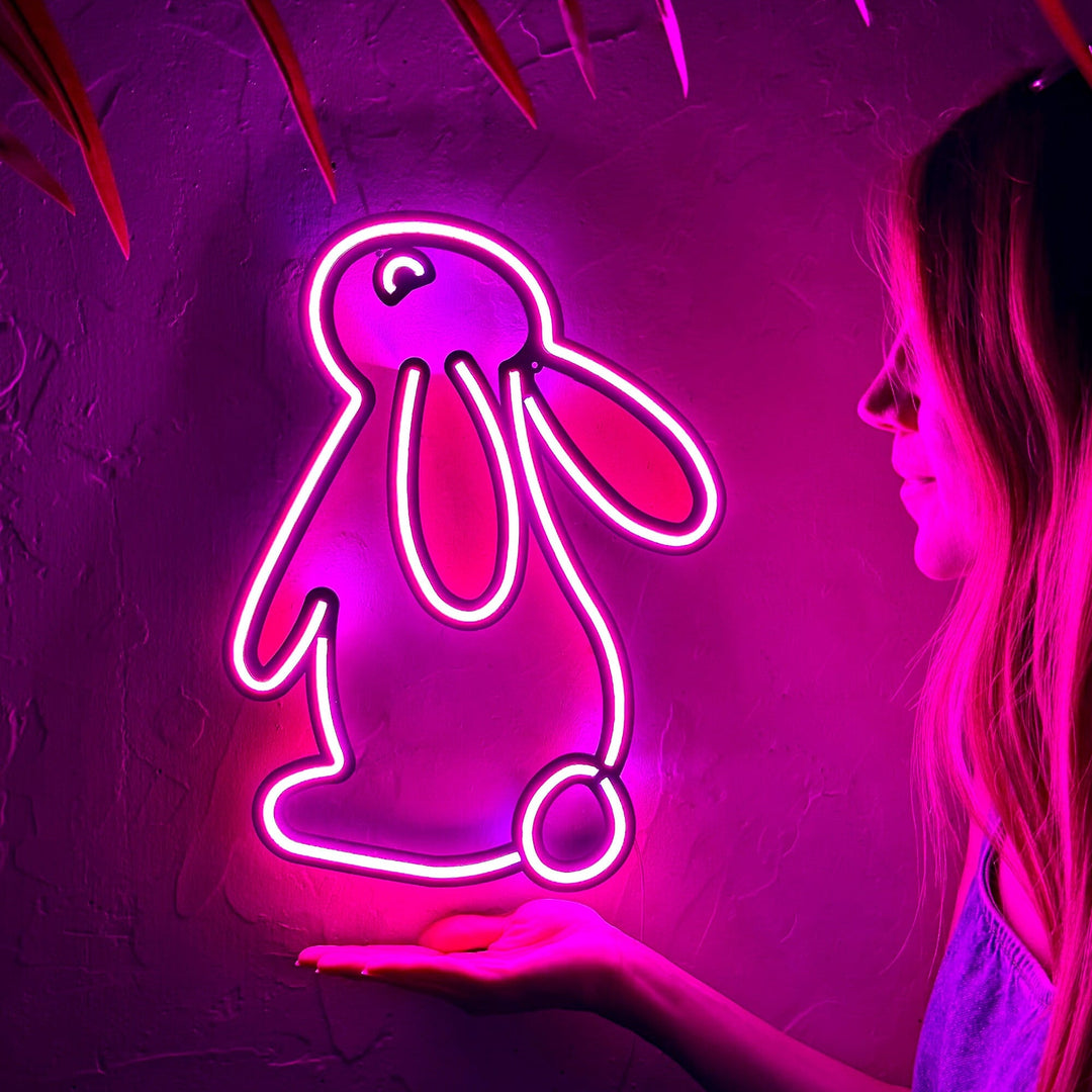 Rabbit 2 - Neon Wall Art, Without Remote Control | Hoagard