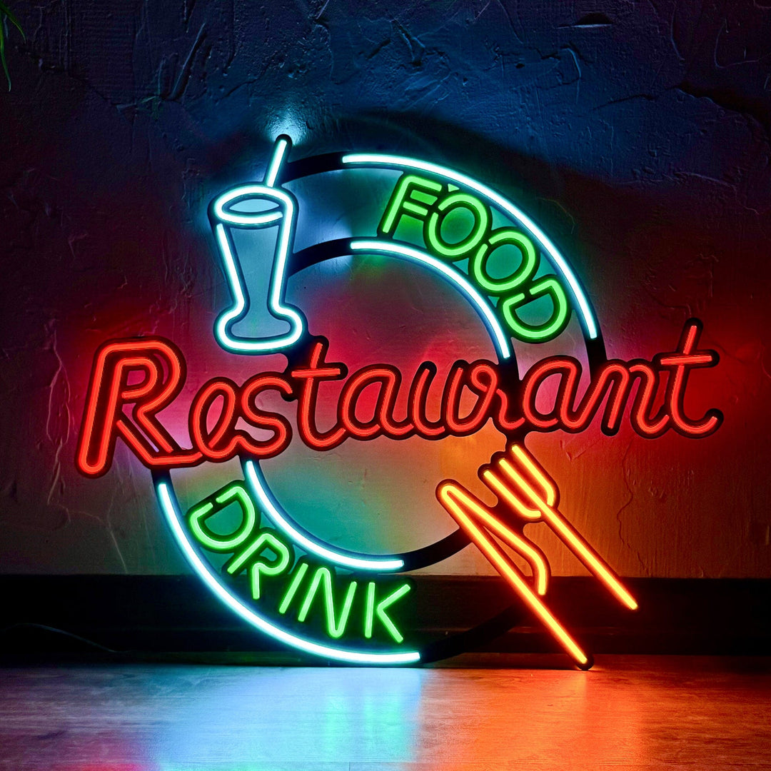 Restaurant - Neon Wall Art, | Hoagard.co