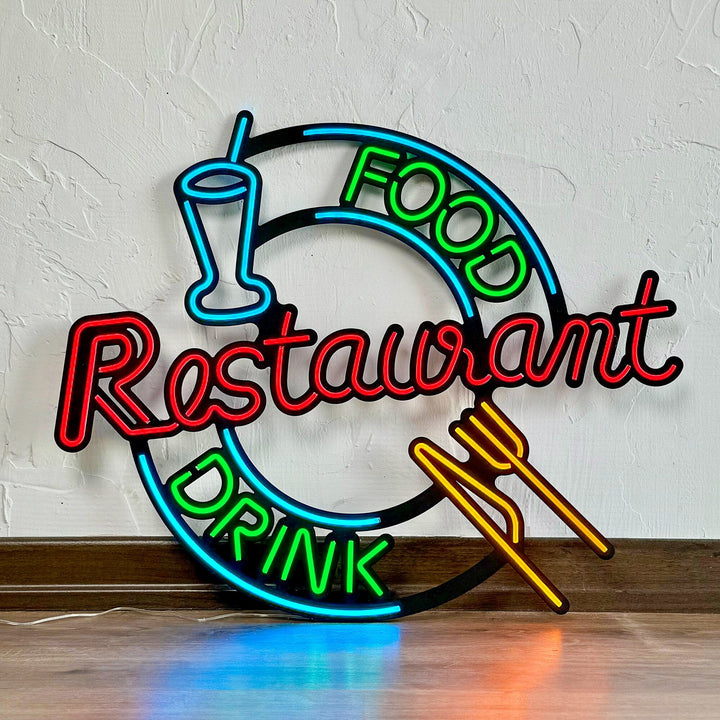 Restaurant - Neon Wall Art, | Hoagard.co