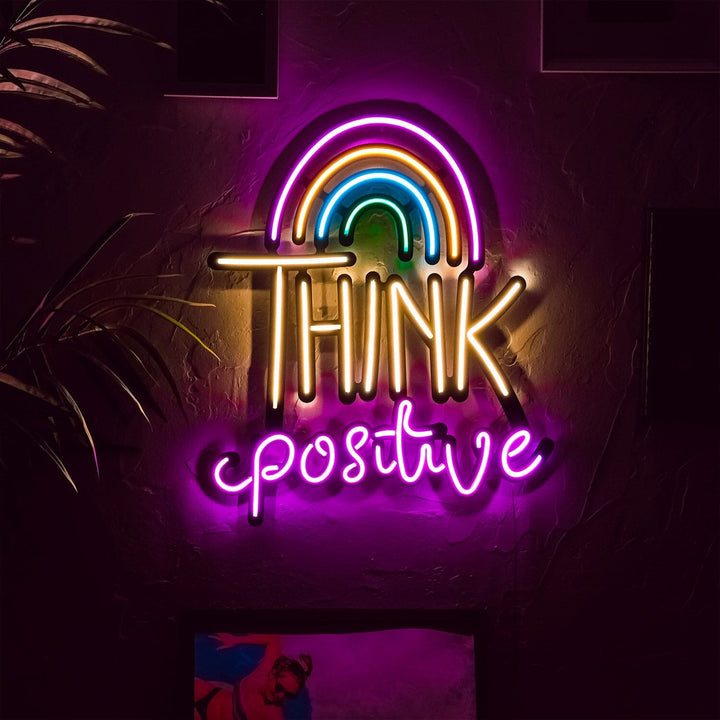 Think Positive - Neon Wall Art, | Hoagard