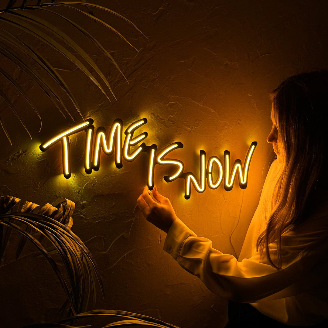 Time Is Now - Neon Wall Art, | Hoagard