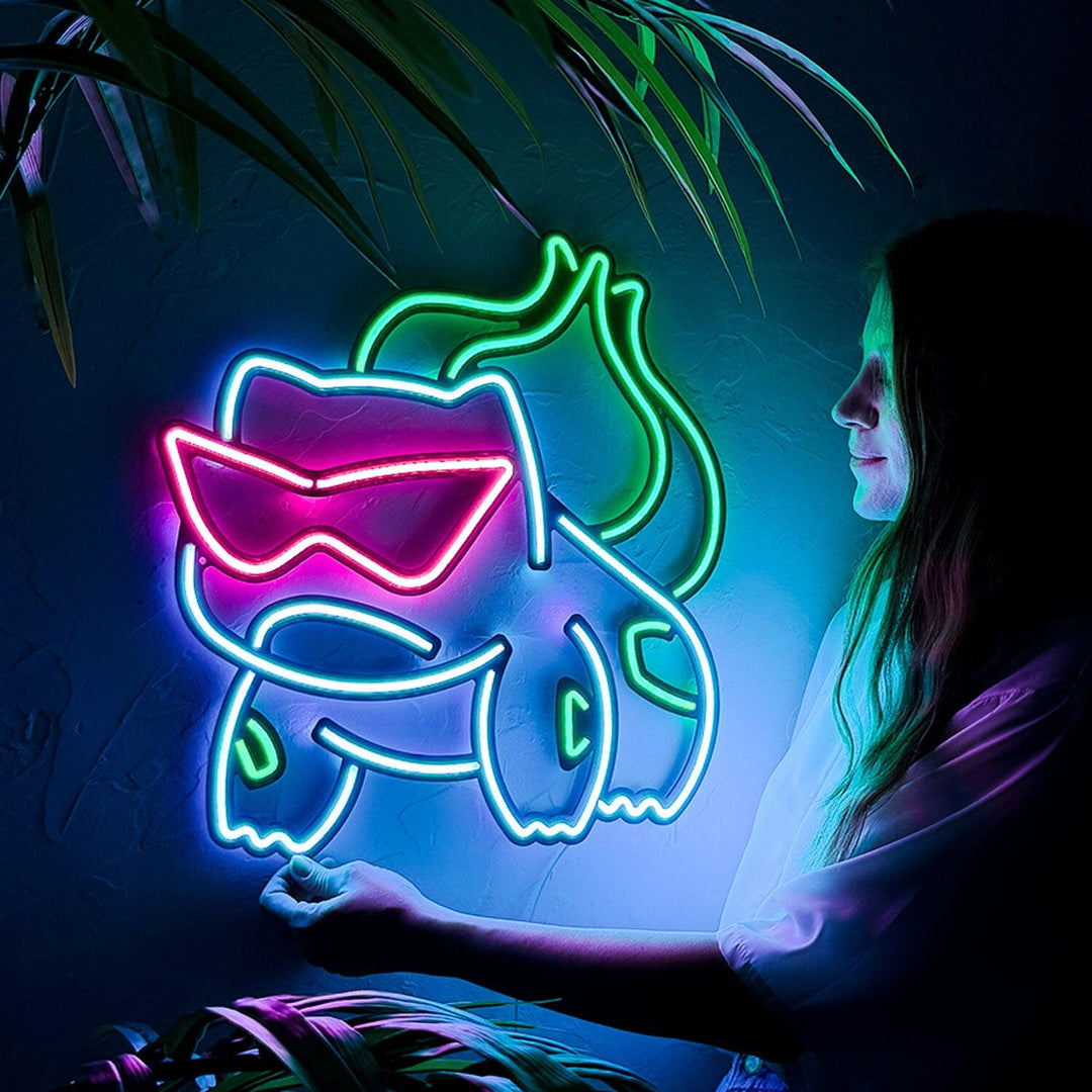 Bulbasaur - Neon Wall Art, | Hoagard.co