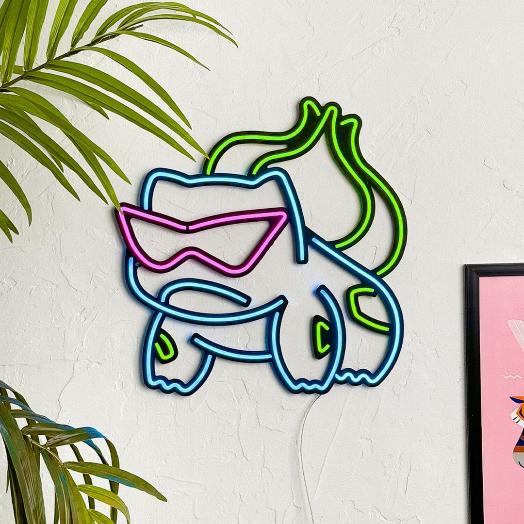 Bulbasaur - Neon Wall Art, | Hoagard.co