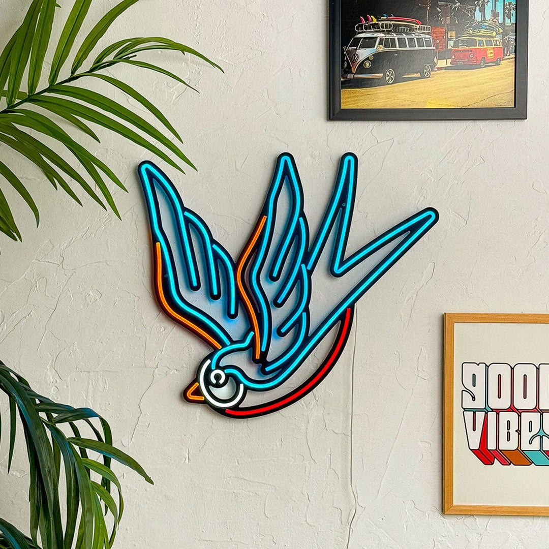 Sparrow - Neon Wall Art, | Hoagard.co