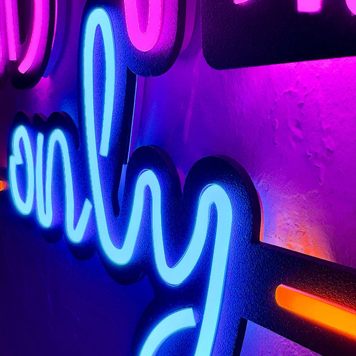 Good Vibes Only Love - Neon Wall Art, | Hoagard.co