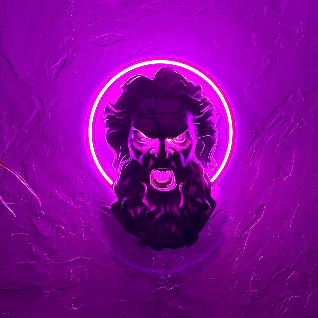 Zeus Sculpture - Neon Wall Art, | Hoagard.co