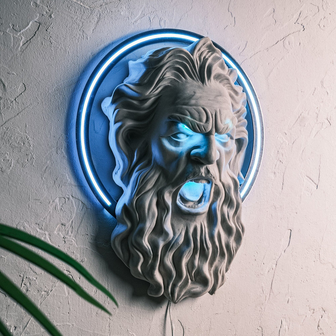 Zeus Blue - Neon Wall Art, | Hoagard.co