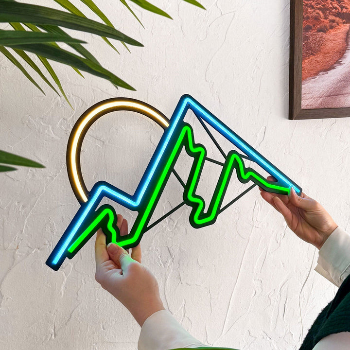 Mountain - Neon Wall Art, | Hoagard.co